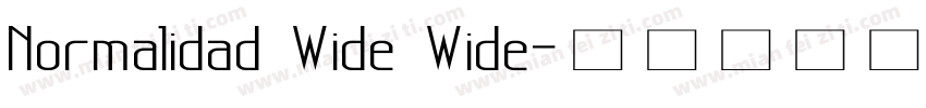 Normalidad Wide Wide字体转换